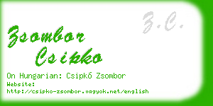 zsombor csipko business card