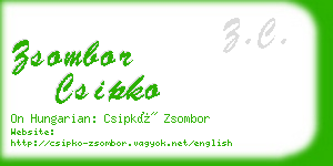 zsombor csipko business card